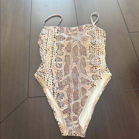 Vitamin A Other - Vitamin A Beige Snake Print One-Piece Swimsuit